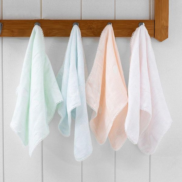 

towel home absorbent jacquard love lace kids cotton gauze face wash children
