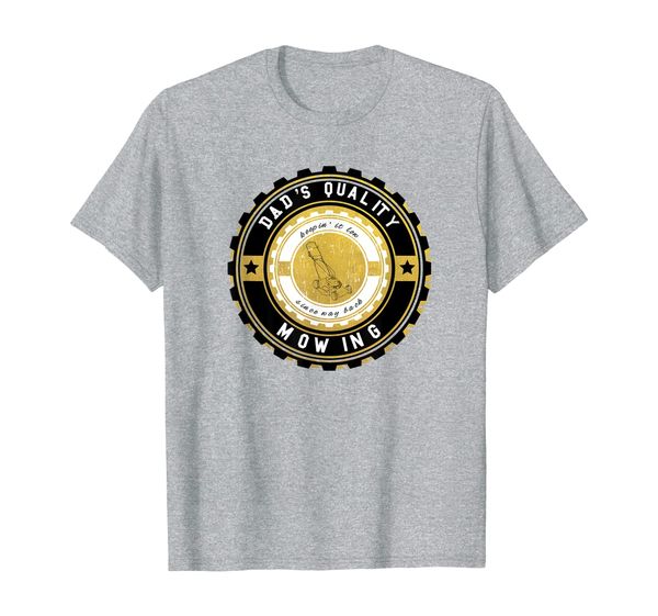

dad's quality mowing gift t-shirt, White;black