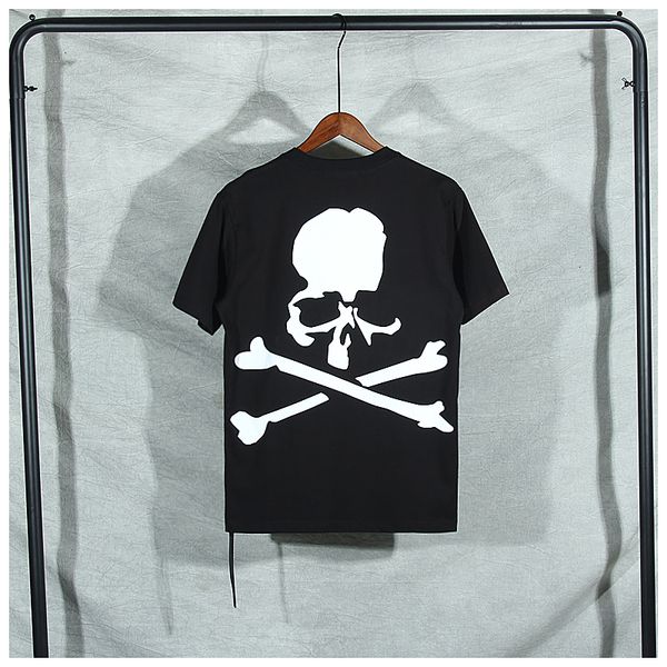 

2021 spring new mmj personalized double pocket skull cotton street style handsome men's casual short-sleeved t-shirt 6uz6, White;black