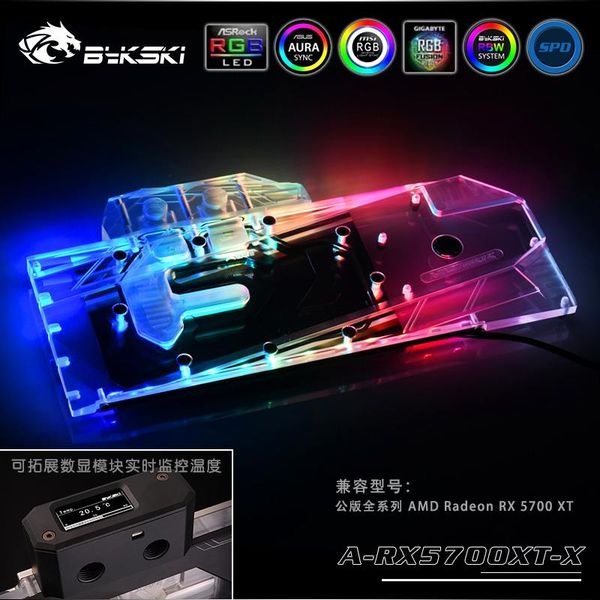 

bykski a-rx5700xt-x pc water cooling gpu cooler video card graphics card radiator for amd all founder edition rx5700xt/rx5700