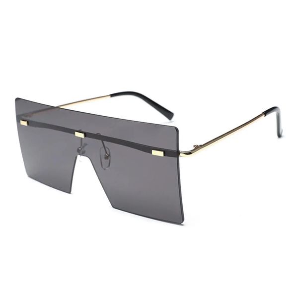 

square glasses solid color gradient transparent sunglasses, Black