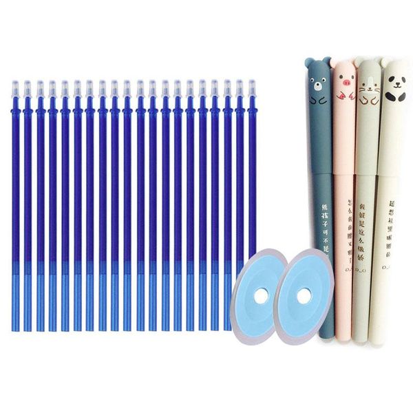 

gel pens 26pcs/set animals panda erasable pen suit 0.5mm refills rods washable handle school office supplies stationery