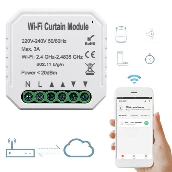 

smart home control tuya switch wifi intelligent curtain module diy tool compatible with alexa google