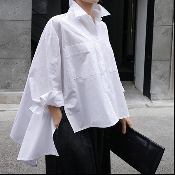 

superaen 2021 spring and summer new shirt female korean style cotton wild casual blouses and loose pluz size women clothing, White