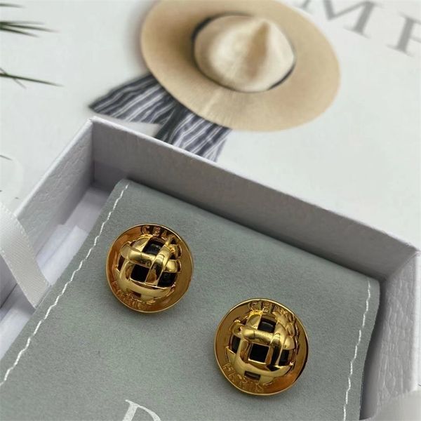 

70% off outlet online vintage button hat earrings for women, Golden