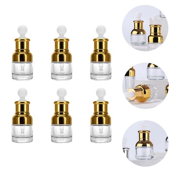 

storage bottles & jars 6pcs perfume glass bottle cosmetics container essential oil dropper 20ml
