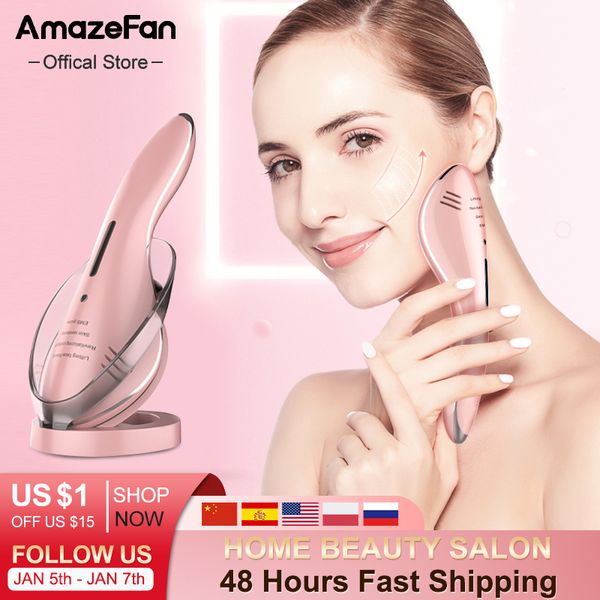 

amazefan ems led wrinkle remover ice face lifting machinefacial massager micro current beauty device skin tendering