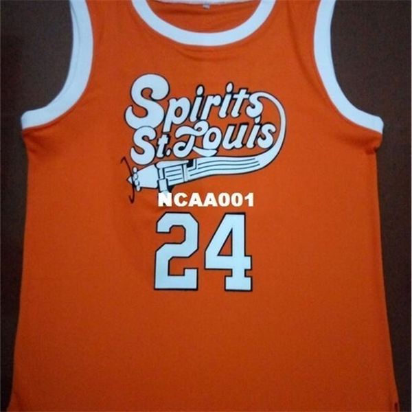 

vintage 21ss #24 marvin barnes college jersey st. louis orange custom any size,retro stitched embroidery jersey, Black
