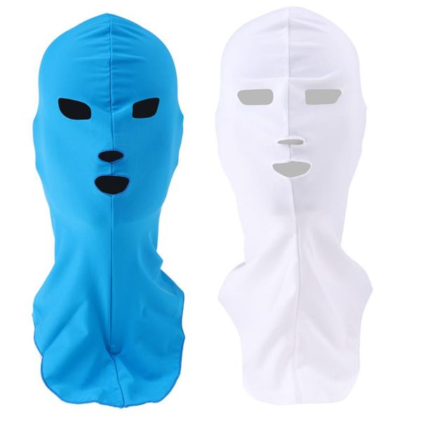 

swimming caps men women snorkeling swim cap sun protection uv rash guard white & blue mask