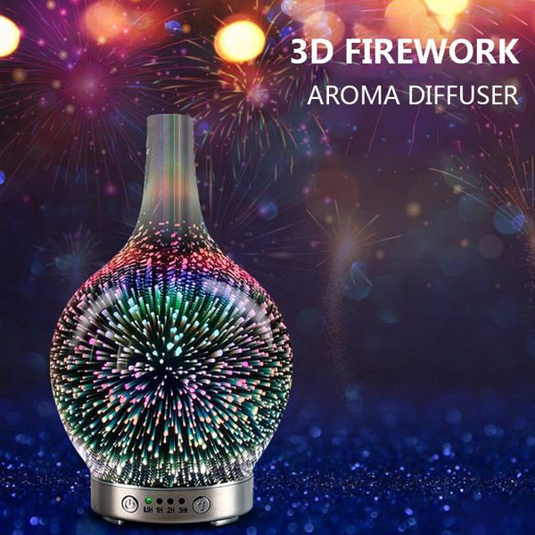 

humidifiers 3d firework aromatherapy diffuser essential oil ultrasonic air humidifier with led aroma lamp for home room bedroom
