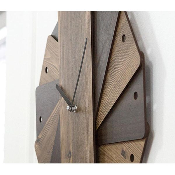 

wall clocks creative simple wooden clock design retro vintage watch mechanism decorative wood large digital 3dbg023