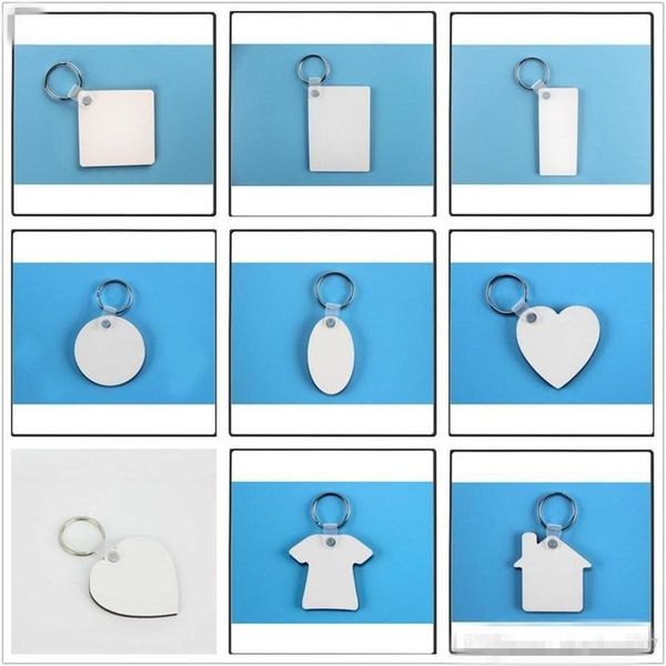 

sublimation mdf heart round blank key chain transfer printing blank keychains key ring jewelry material consumables wholesale, Silver