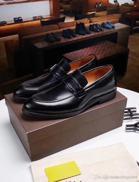 

a2 21sf brand men genuine leather business casual shoes large size comfortable fashion luxury men flat shoes italy office loafers yeye5, Black