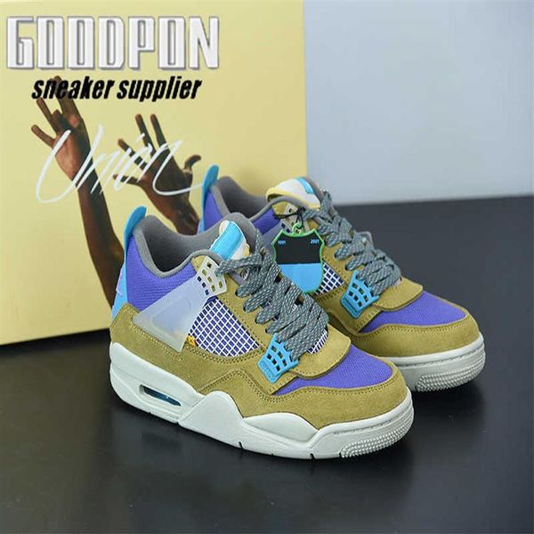 

2021 release union x jumpman 4 desert moss 4s fashion shoe mens womens basketball shoes outdoor sneakers dj5718-300a26