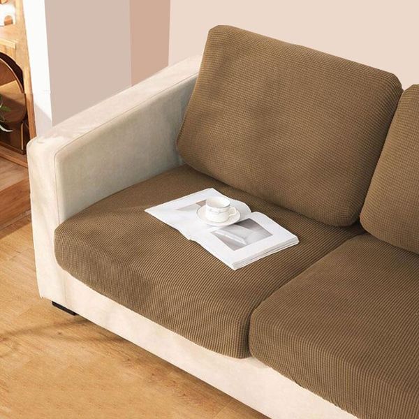 

chair covers sofa seat cover thick cushion sheath elastic corner couch solid color funiture protector brown