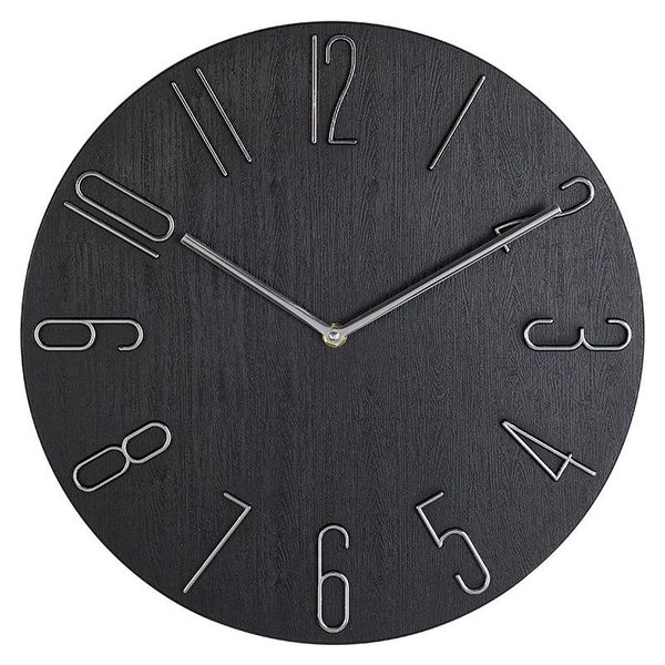 

wall clocks modern simple clock fashion round glassless plastic