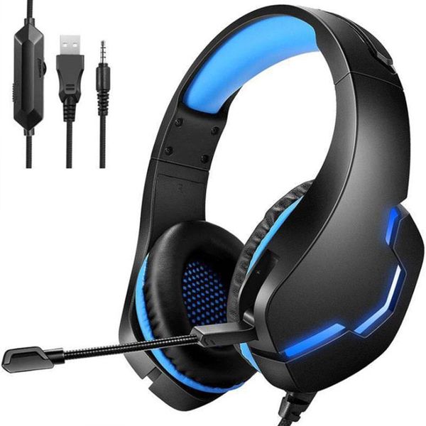 

headphones & earphones j10 wired gaming headset wire control ps4 subwoofer stereo