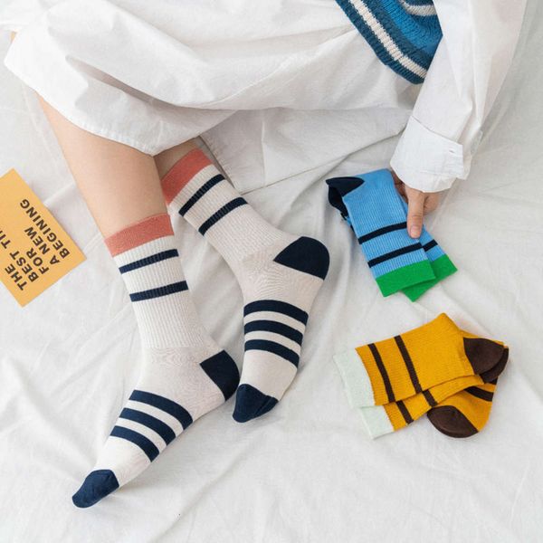 

spring and middle striped horizontal college style autumn winter, Black;white