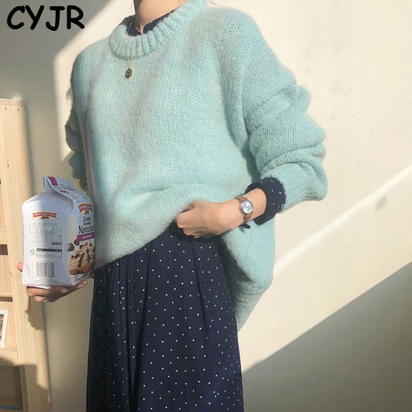 

new blue winter women's girls of the vintage purple elegant female autumn knitted outerwear warm sweater oversize 8mv4, White;black