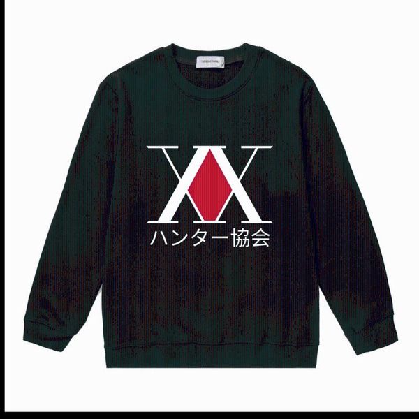

men's hoodies & sweatshirts association logo print sweatshirt men women japanese anime fashion crew neck pullover street oversized bl, Black