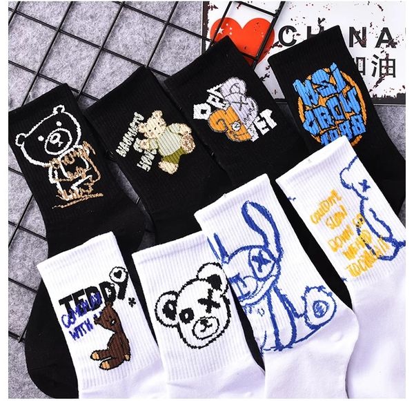 

trending mid-street sports men's stockings and socks, Black