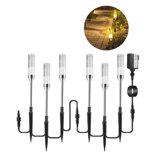 

lawn lamps outdoor ip65 waterproof in-ground light us eu plug led garden landscape lamp low voltage extendable pathway