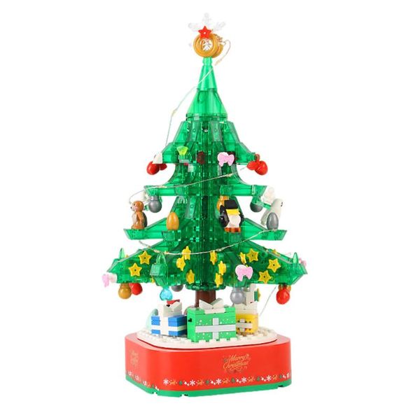 

christmas decorations 1 set assembling xmas tree rotating light decor party