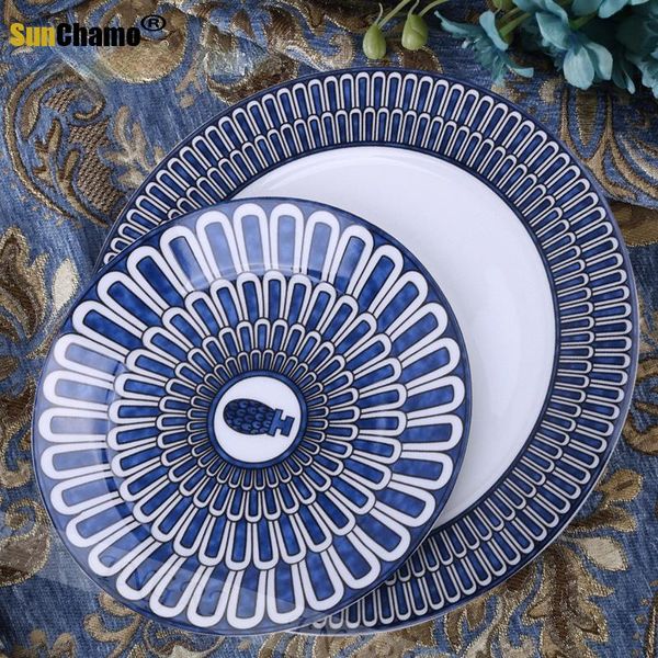 

dishes & plates set western dish european flat plate bone china cup saucer cake 2 orders