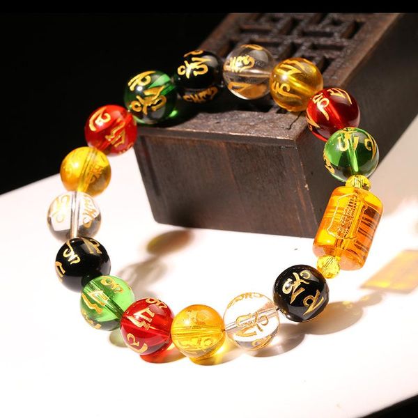 

beaded, strands buddhism feng shui bracelet luck wealth bracelets for men women colorful crystal beaded charm pixiu gifts, Black
