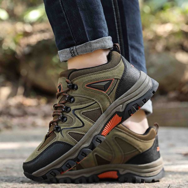 

men big size 39-47 mountain climbing shoes men waterproof hiking boots mens hunting sneakers breathable anti-skid trekking shoe