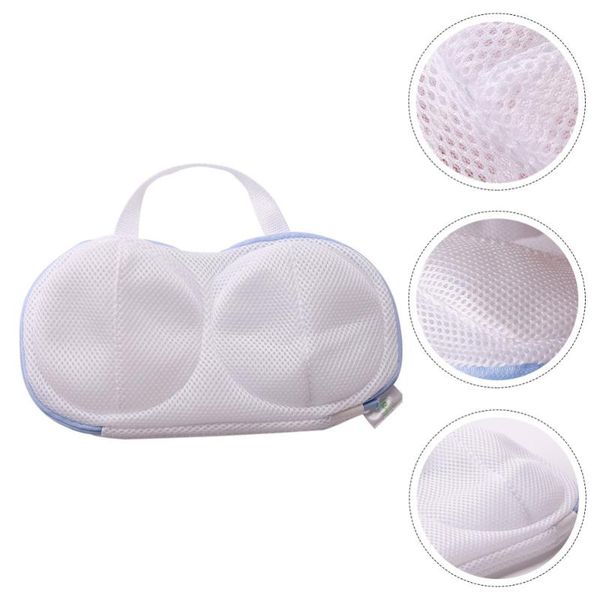 

laundry bags 1pc useful bag durable underwear wash washing pouch (white)