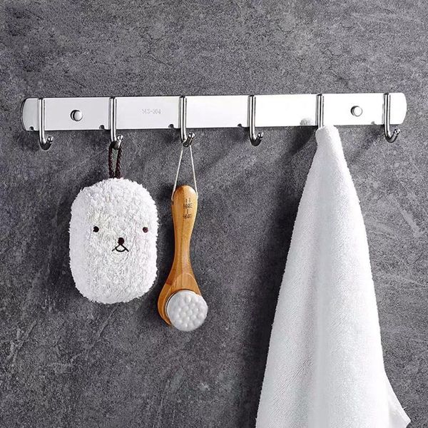 

hook rail towel rack wall mounted coat hangers for bedroom hallway stainless steel rust and water proof