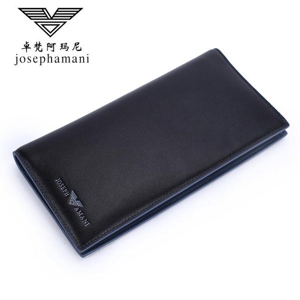 

wallets euro fashion portfel high-quality head layer cowhide men wallet high-end josephamani brand genuine leather, Red;black