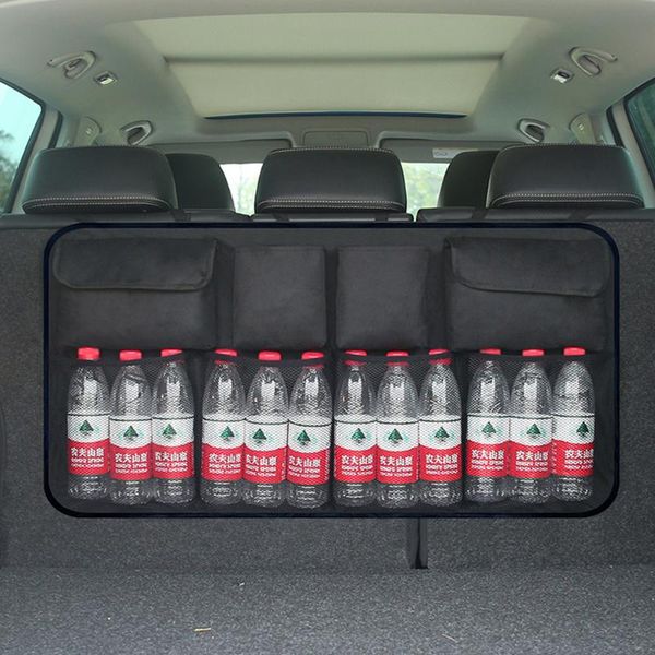 

car organizer universal hanging bag multi-pocket multi-function storage seat trunk suv two-compartment vehicle 3 colors