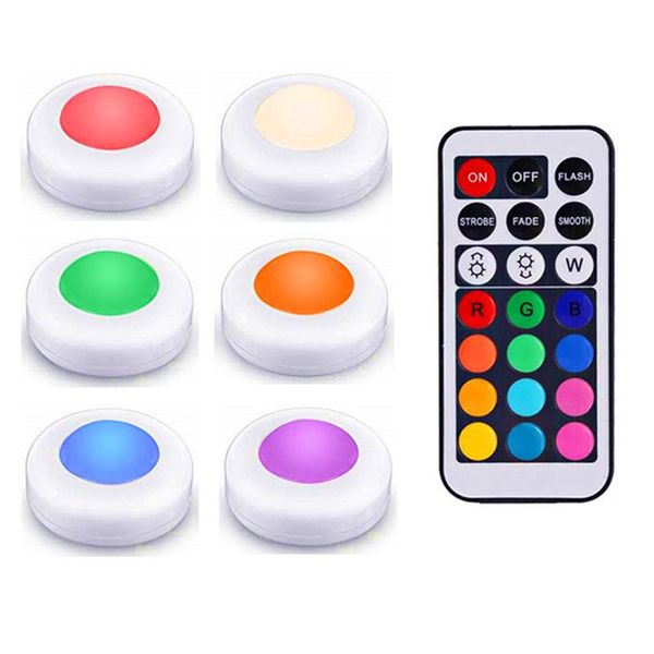 

led puck lights rgb 12 colors led under cabinet light dimmable touch sensor inner hinge lamp night light for closet wardrobe