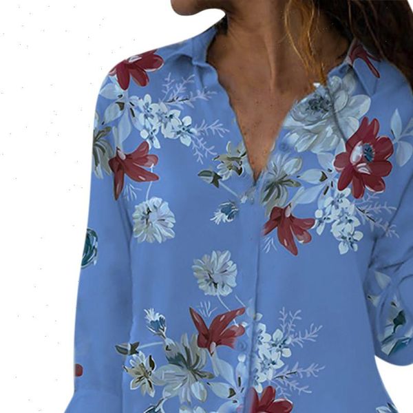 

women shirts large size button v neck long sleeve blue thin silky trend elegant noble vogue summer blouse shirts, White