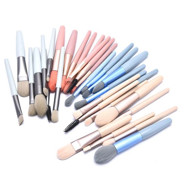 

makeup brushes 8pcs mini portable soft set eyeshadow blending beauty brush tool kit
