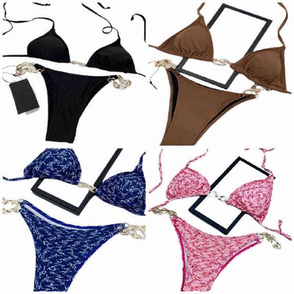 

ovo fashion designers g chain black women swimsuits bikini set multicolors summer time beach bathing suits wind swimwear, White;black