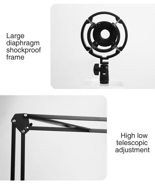 

cell phone mounts & holders mobile microphone bracket fill light cantilever condenser mic car