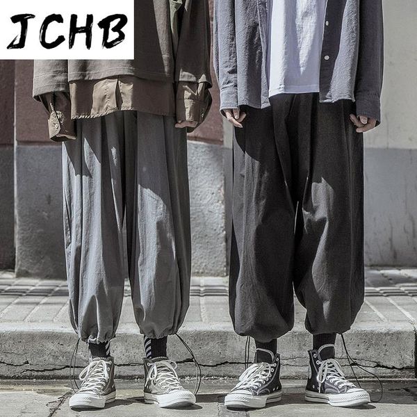 

men pants black joggers streerwear baggy pants loose elastic waist ankle length trousers gray casual