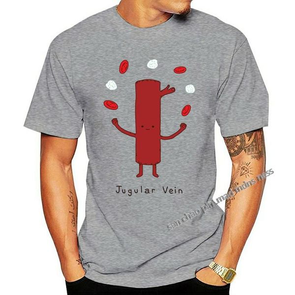 

men's t-shirts funny men t shirt white t-shirt tshirts black tee anatomy biology pun cute jugular vein plus size, White;black