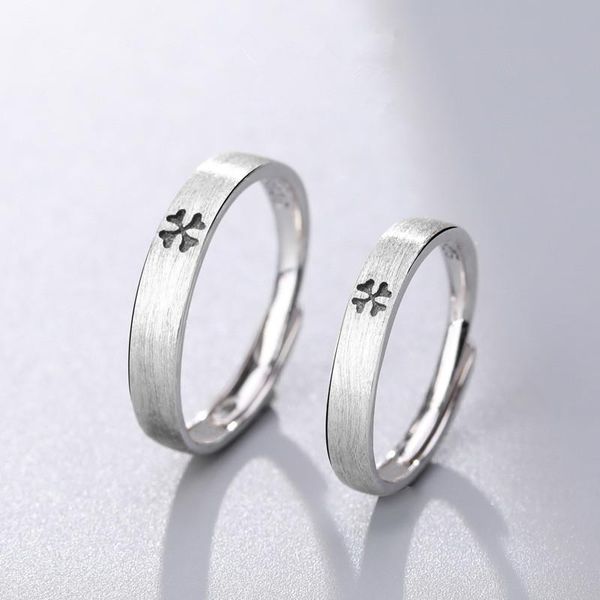 

cluster rings buyee couples classic ring sets drawing clover real 925 sterling silver fashion party engagement wedding women men jewelry, Golden;silver
