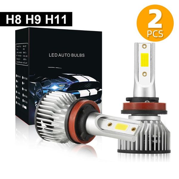 

car headlights 2pcs h4 h7 headlight led bulbs h1 h8 h13 9004 9005 9006 9007 h11 12000lm/pair 48w 6500k cold white ip68 auto fog light