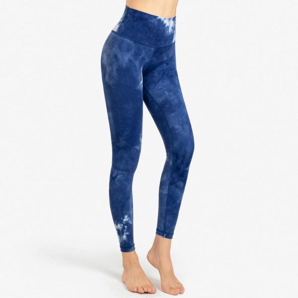 

yoga outfits women leggings fitness nylon high waist long pants push up hip tights tie dye gym clothing sport, White;red