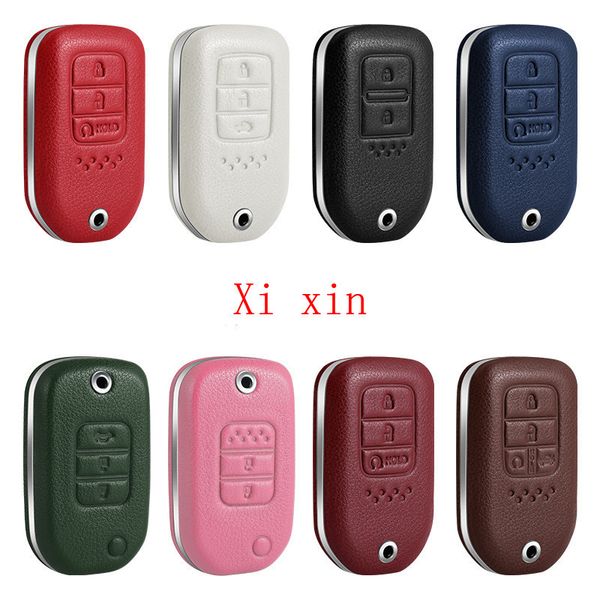 

for honda civic accord crider xrv vezel crv breeze leather special car key cover keychain shell car accessories for girls