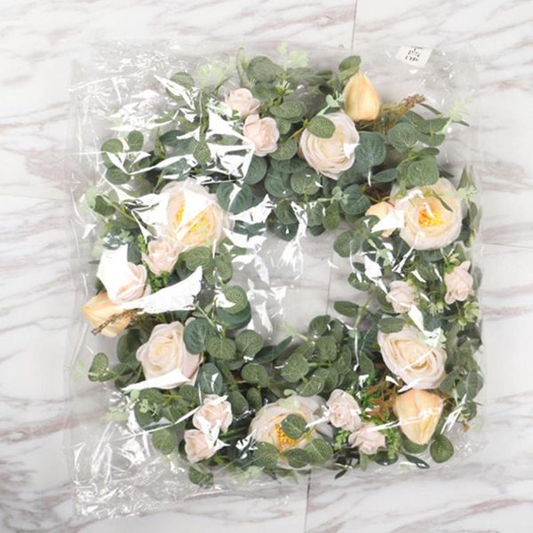 

decorative flowers & wreaths spring artificial flower wreath for front door window wall hanging valentines day summer home decor wedding dec