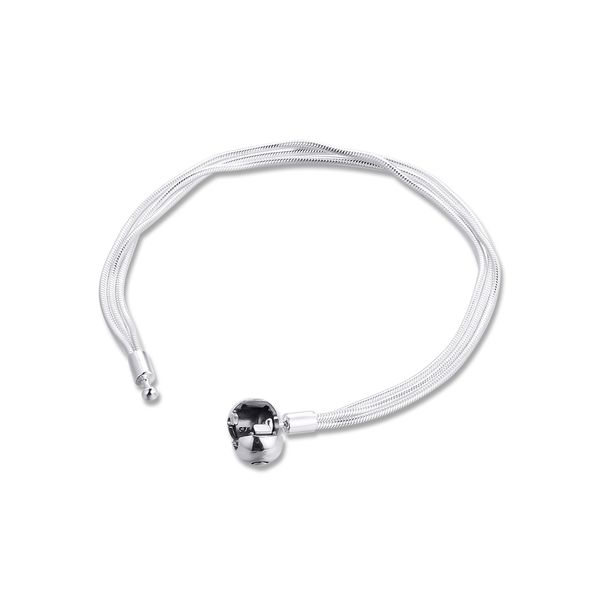 

moments multi-snake arrival valentine day jewelry aesthetic signature 100% real silver s925 bracelets women, Black