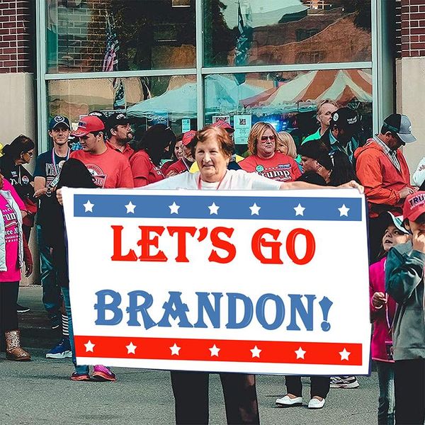 

party decoration lets go brandon banner exquisite letter star pattern funny flag for parties special activities america campaign banners