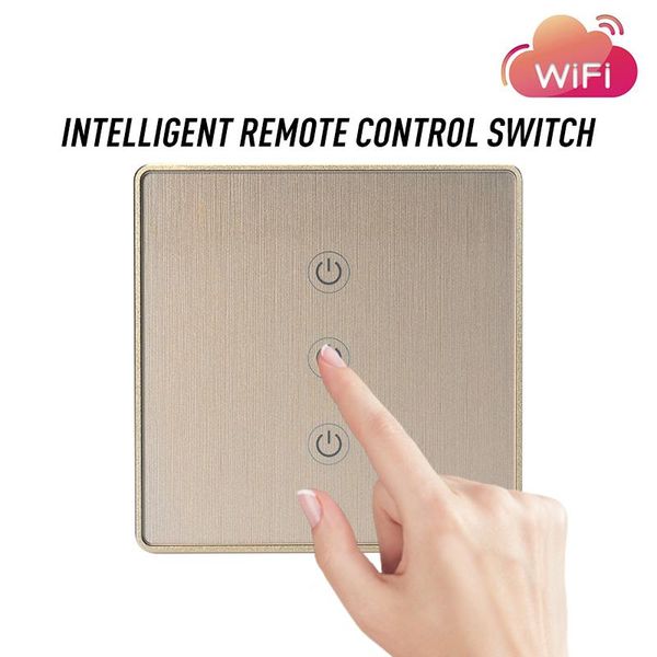 

smart home control life/tuya wifi touch switch support alexa google 86 type 3 gang wall light crystal tempered glass panel