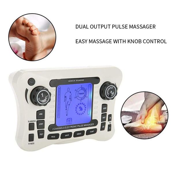 

electric massagers dual channel output tens smart massager ems nerve muscle stimulator relaxation massage machine